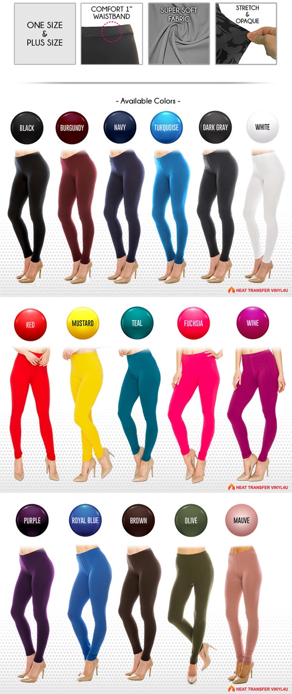 Womens Buttery Ultra Soft Premium Solid Color Leggings One Size and Plus  Size FREE SHIPPING -  Canada