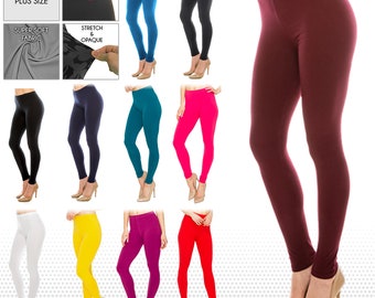 Womens Buttery Ultra Soft Premium Solid Color Leggings - One Size and Plus Size *FREE SHIPPING*