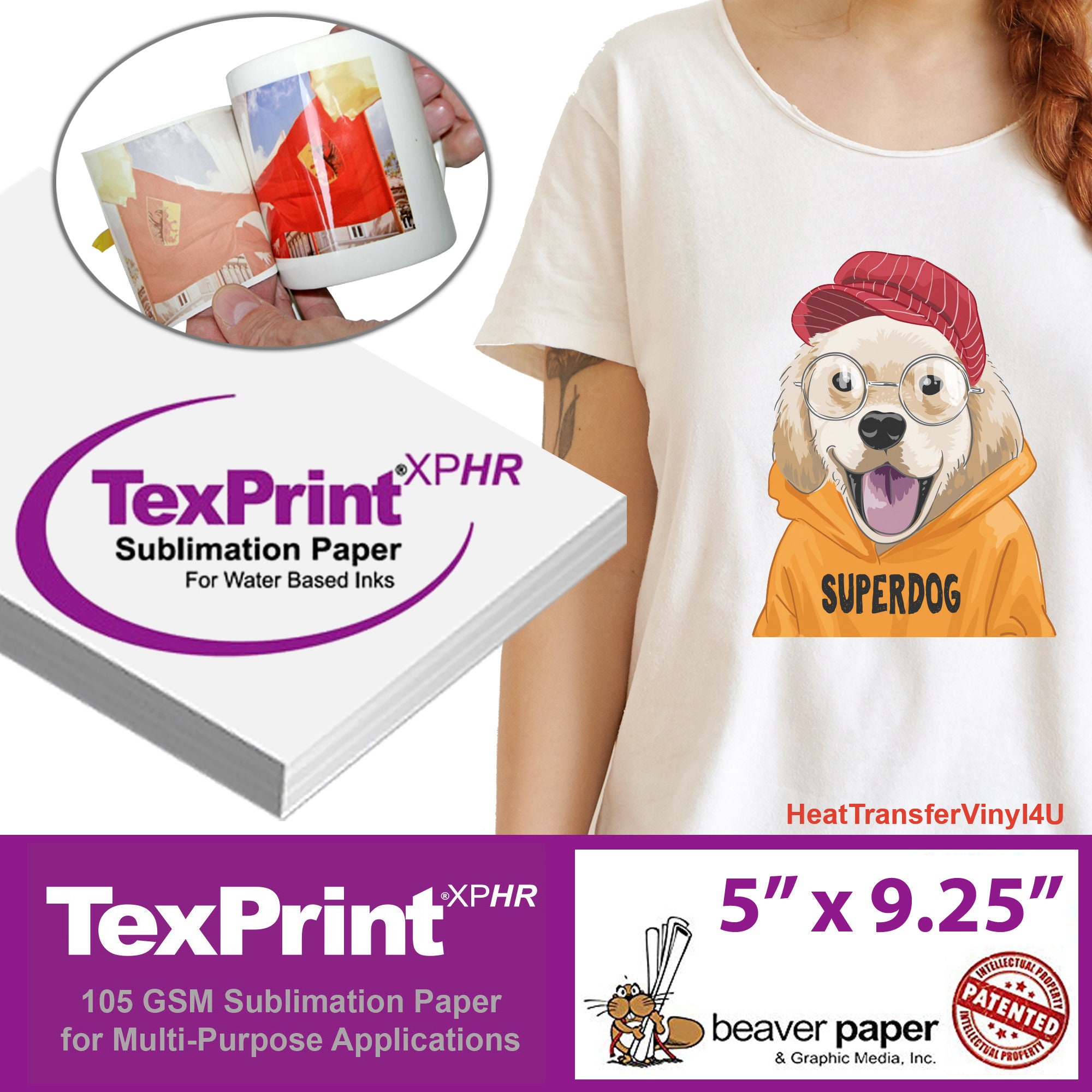 Texprint XPHR Sublimation Paper 5 X 9.25 mug Size free Shipping 