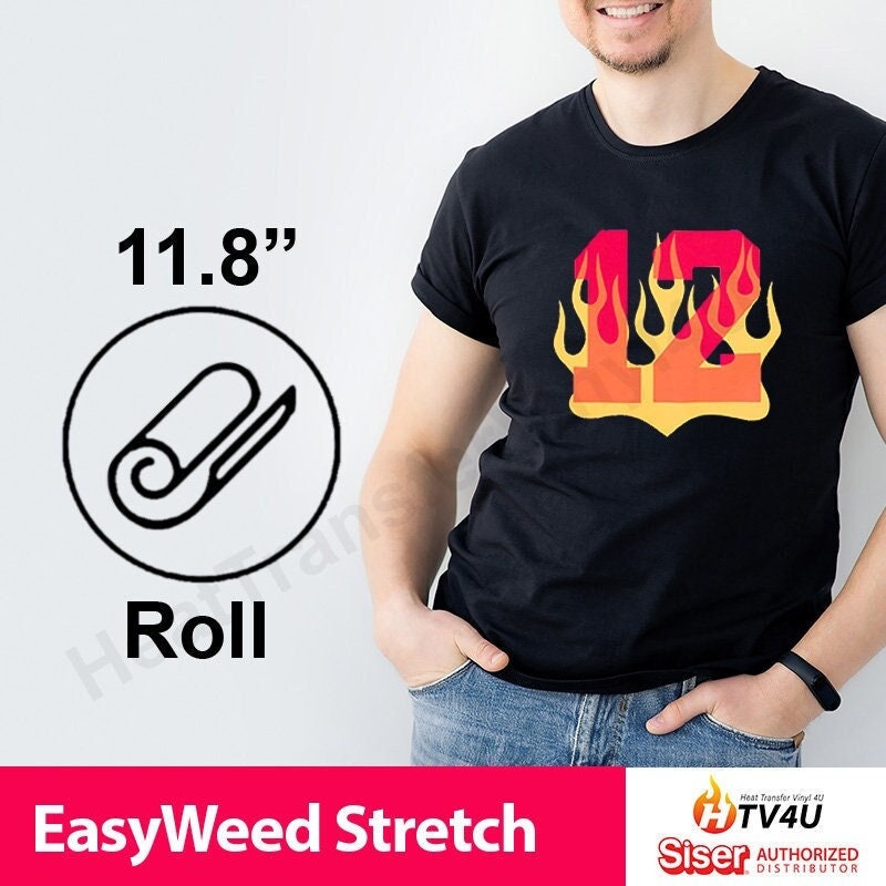 Siser EasyWeed Stretch Matte HTV 15x1yd Roll - Iron on Heat Transfer Vinyl  (White)