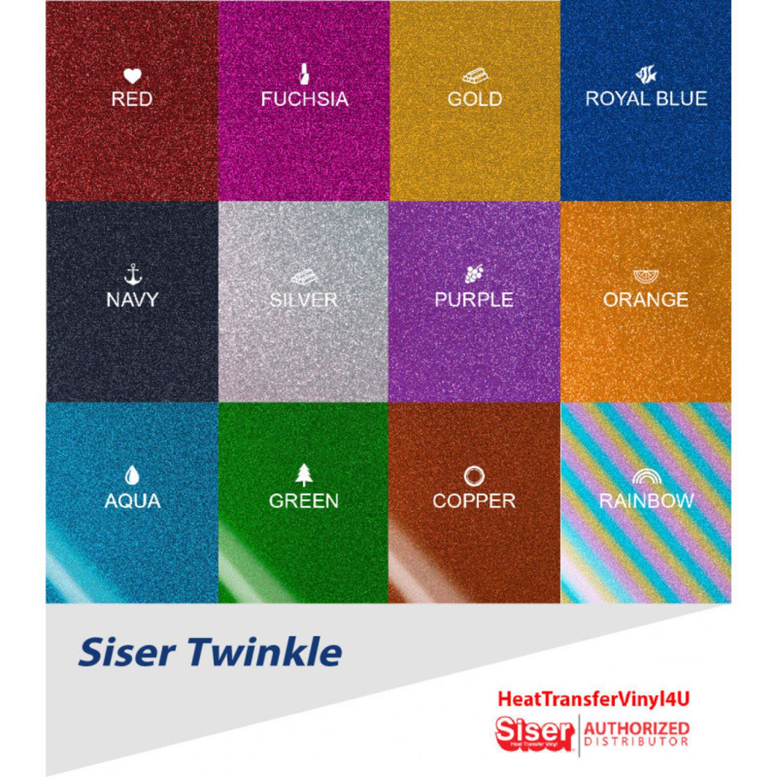 Siser Twinkle HTV Reflective Glitter 20 x 5 Yards Etsy