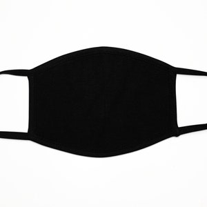 Black Triple Layered Cotton Protective Face Mask Washable & Reusable MADE in USA with tag image 3