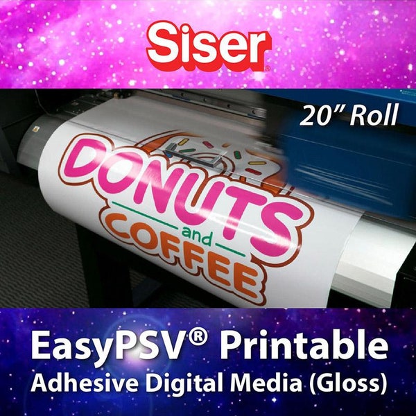 Siser EasyPSV Printable Adhesive Vinyl 20" Roll **FREE SHIPPING** Create custom designs!
