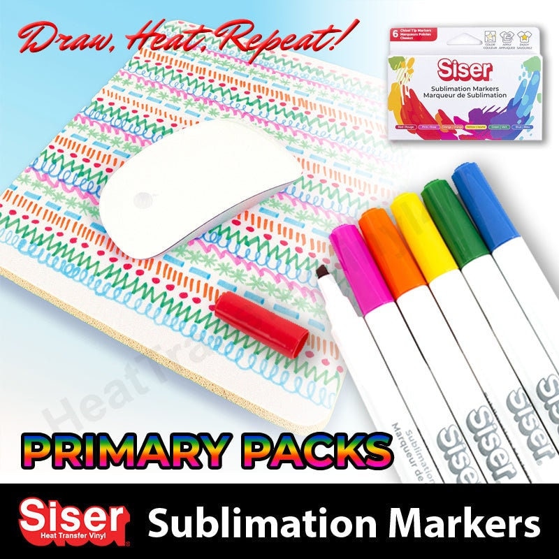 Siser Pastel Sublimation Markers 6 Pack