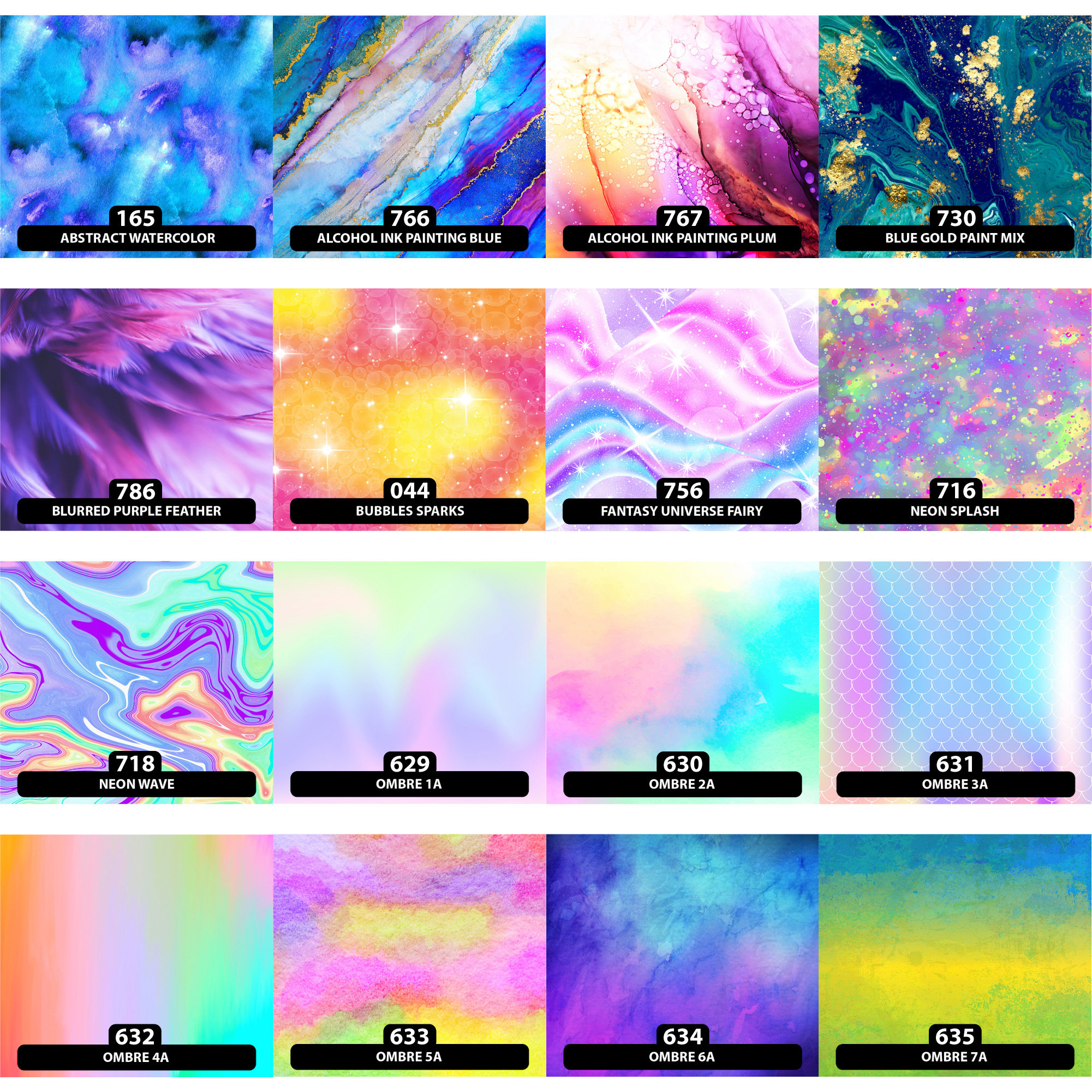 Sunset Ombre HTV and Adhesive Printed Pattern Vinyl Sheets Heat