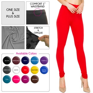 Women's Ultra Butter Soft Leggings in Solid Colors one Size and Plus Size  FREE SHIPPING -  Canada
