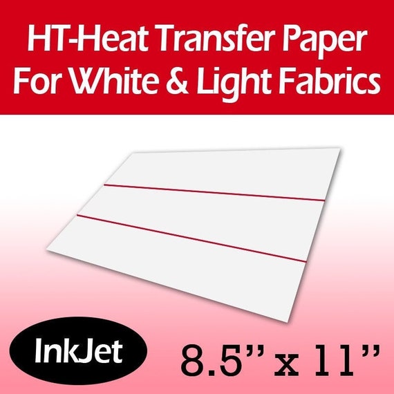 HT Inkjet Heat Transfer Paper White /light Fabrics 8.5 X 11 