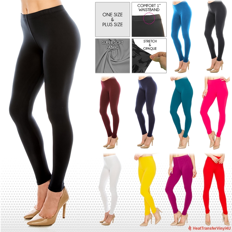 Women's Premium Ultra Soft Solid Color Leggings Combined Shipping Discount image 1