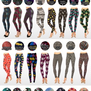 Women's Ultra Butter Soft Patterned and Solid Color Leggings one Size ...