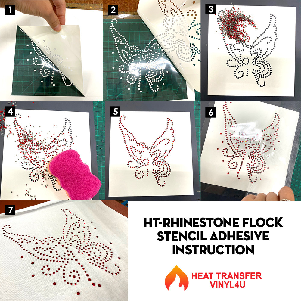 Ht-rhinestone Flock Stencil Adhesive 20x 27 Yards Roll transfer