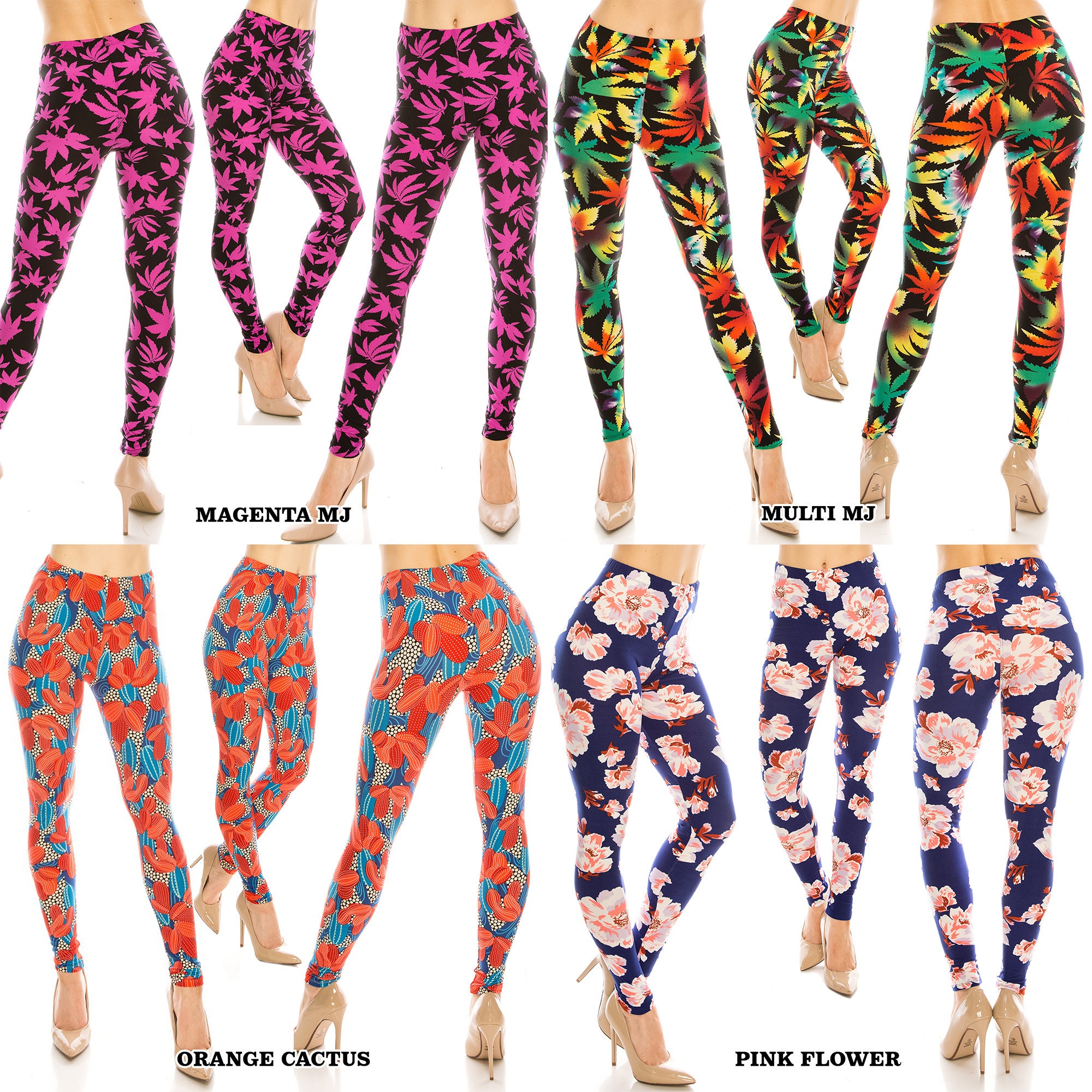 Floral & Plant Patterned Leggings for Women free Shipping 