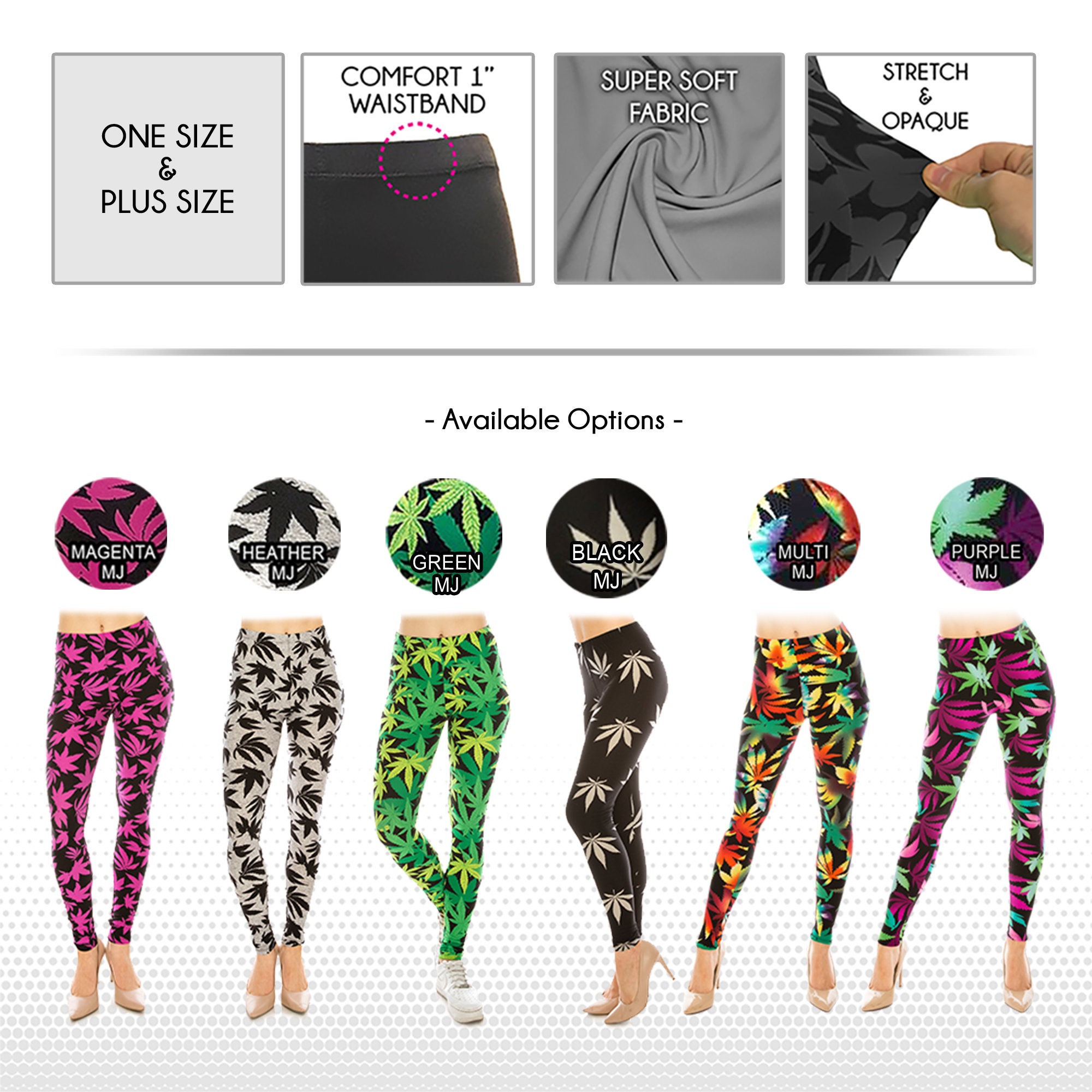 Floral & Plant Patterned Leggings for Women free Shipping 