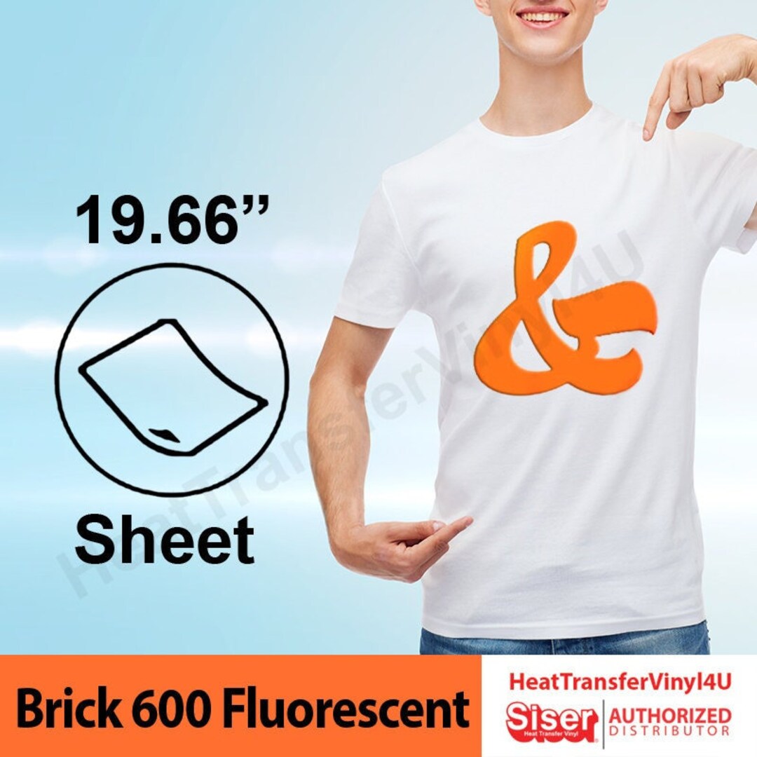 Siser Brick 600 Fluorescent Colors Heat Transfer Vinyl 20x 12 Sheets - Etsy