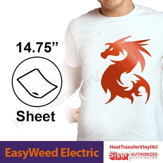 Siser Easyweed Electric Iron on Heat Transfer Vinyl for T-shirts 15 X 12  sheet HTV Colors 