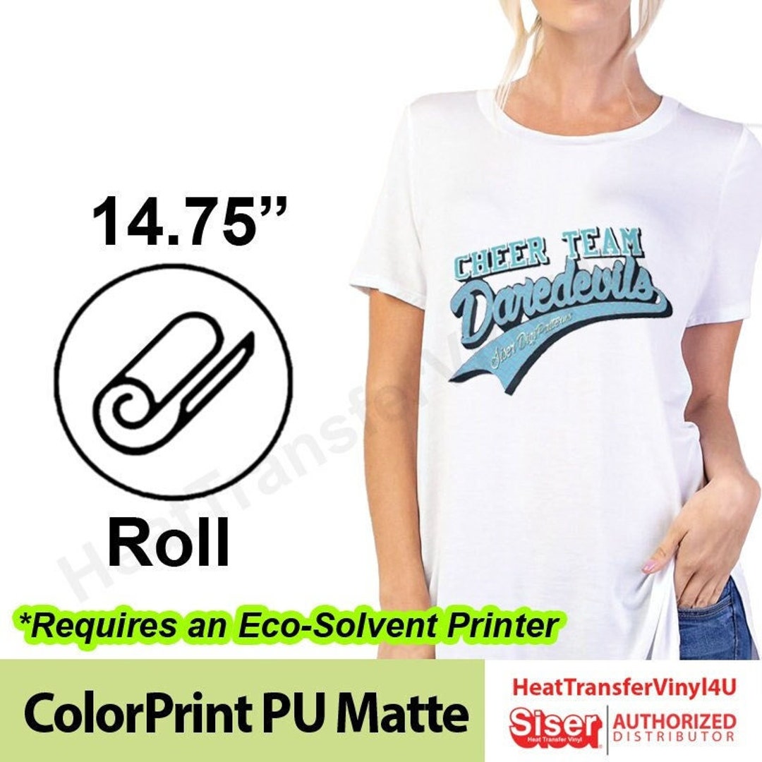 Siser Colorprint PU Matte Heat Transfer Vinyl 15roll printable Vinyl ...