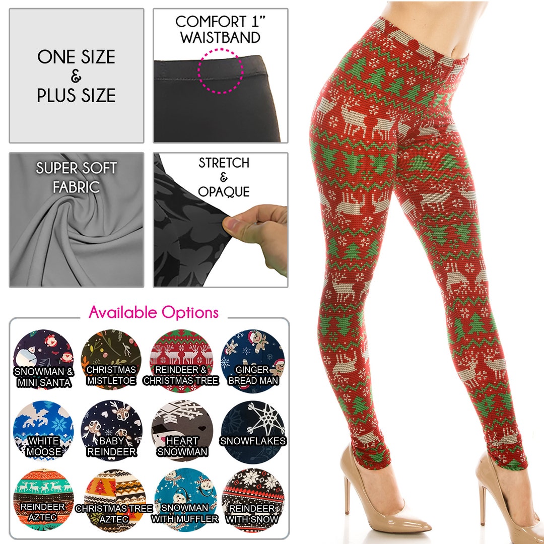 Women's Christmas Pattern Leggings Ultra Soft Premium free Shipping 