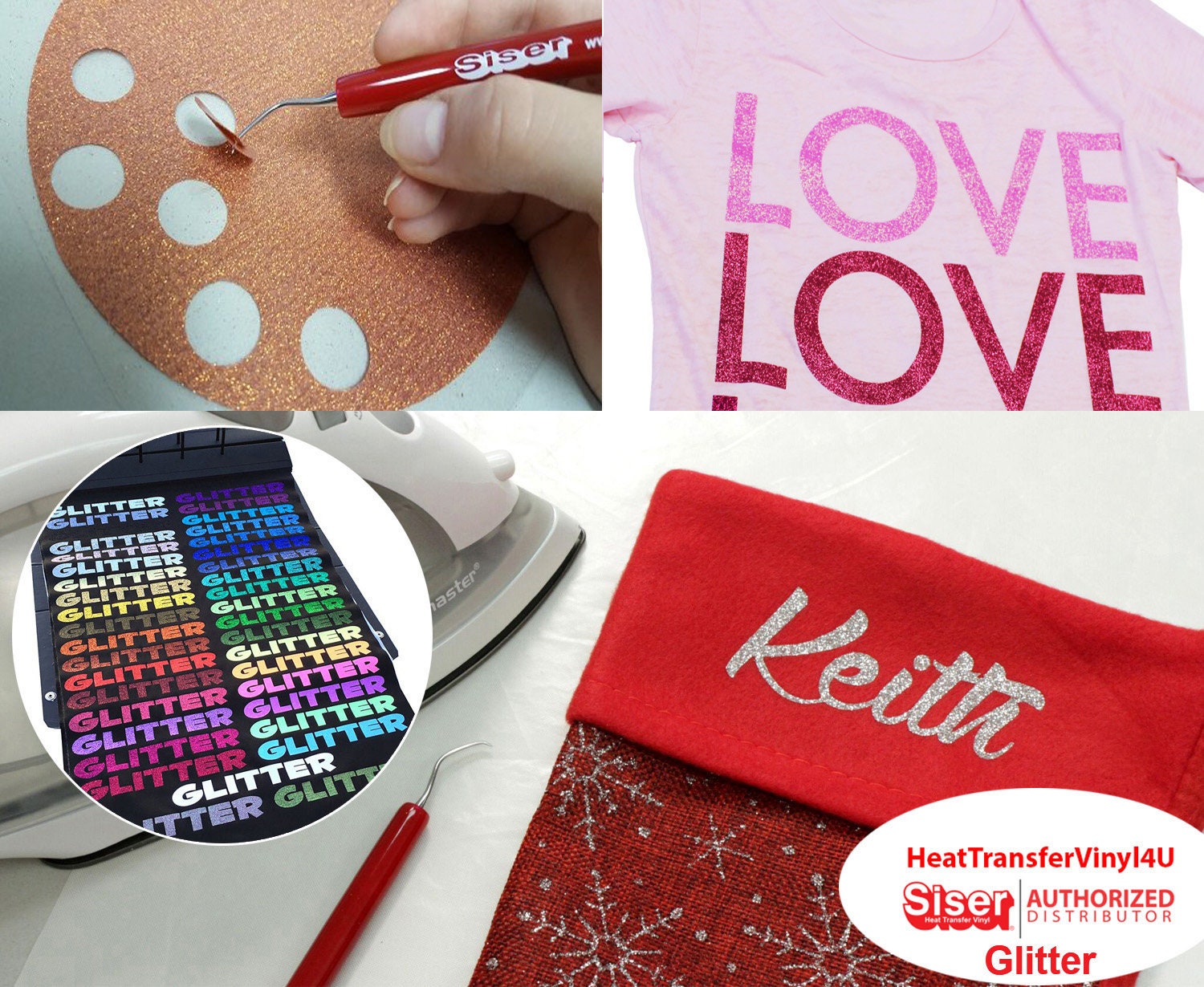 Siser Glitter Iron On Heat Transfer Vinyl 12 Inch by 1 Yard Etsy