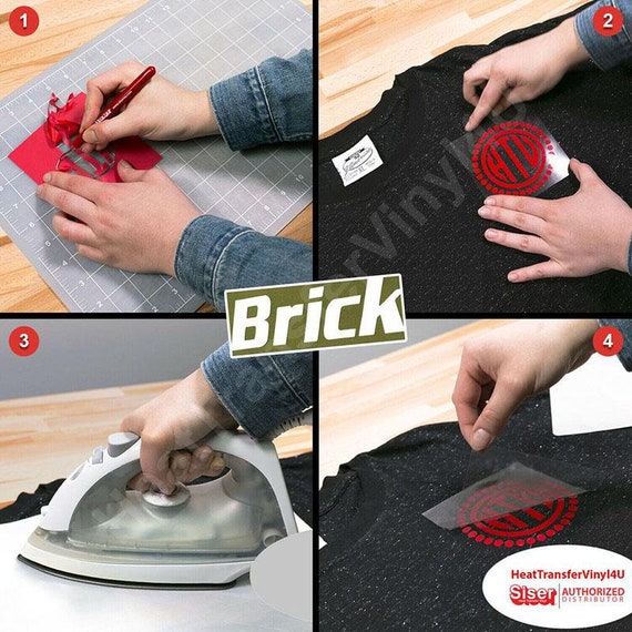 Siser Brick 600 Iron on Heat Transfer Vinyl for T-shirts: the