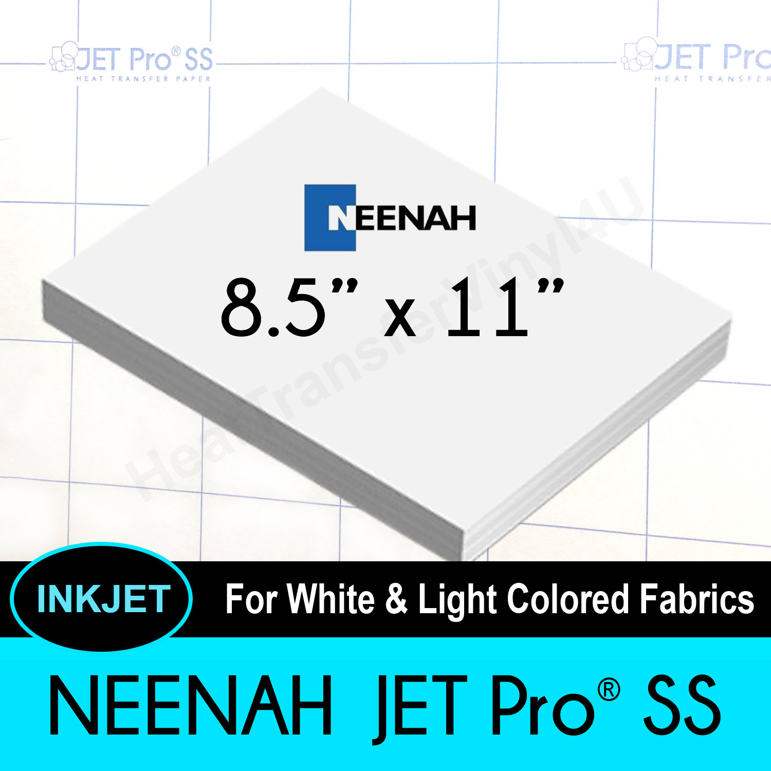 Heat Transfer Paper Sample Pack 5 Sheets of 3G Jet Opaque for Dark Colors &  5 Sheets of Jetpro for Light Colors 
