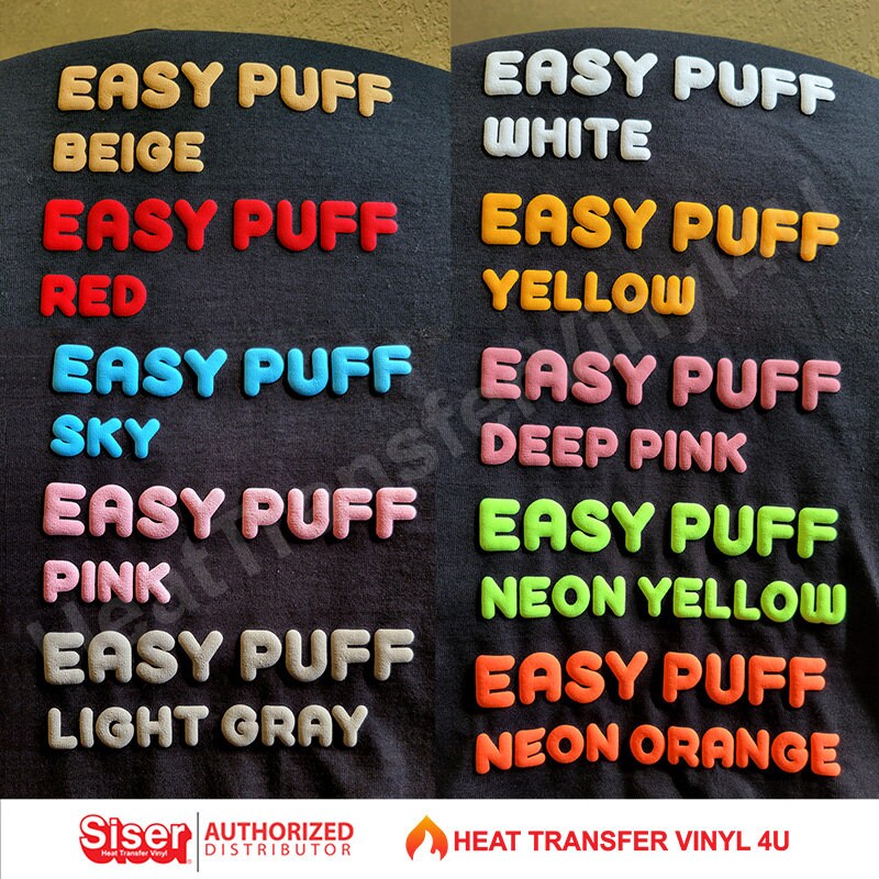 Siser Easy Puff 12 by 5 Yards Heat Transfer Vinyl For T-Shirts (Roll)