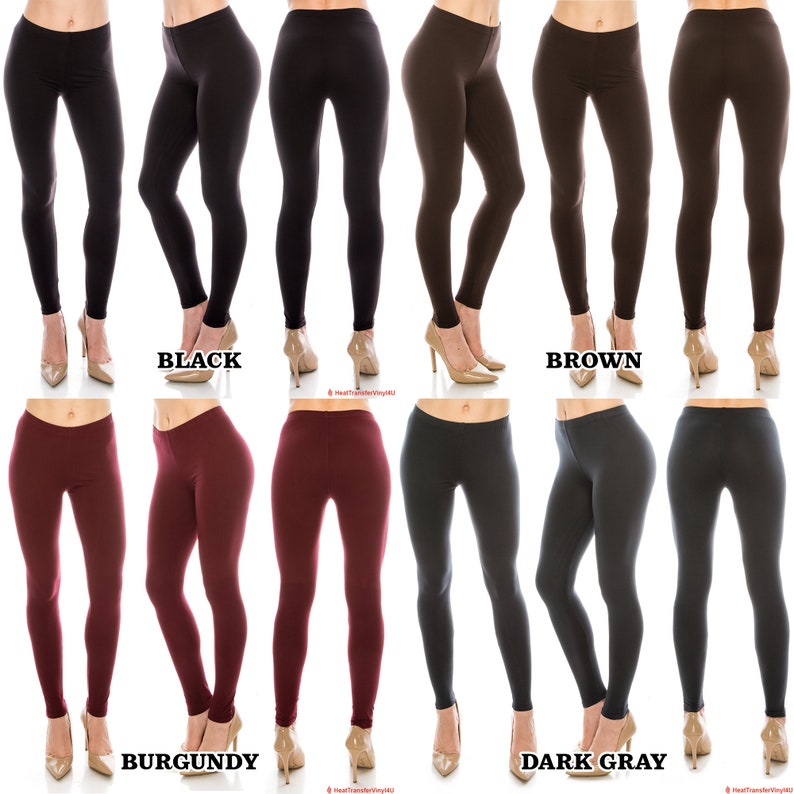 Women's Premium Ultra Soft Solid Color Leggings Combined Shipping Discount image 5