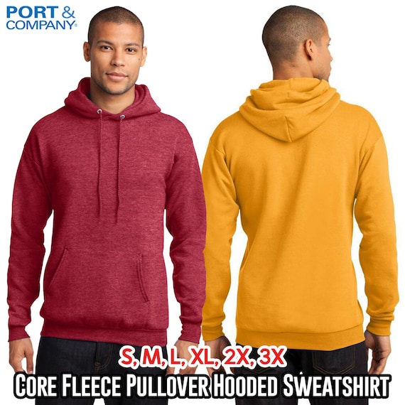 Port & company core fleece pullover hooded sweatshirt top
