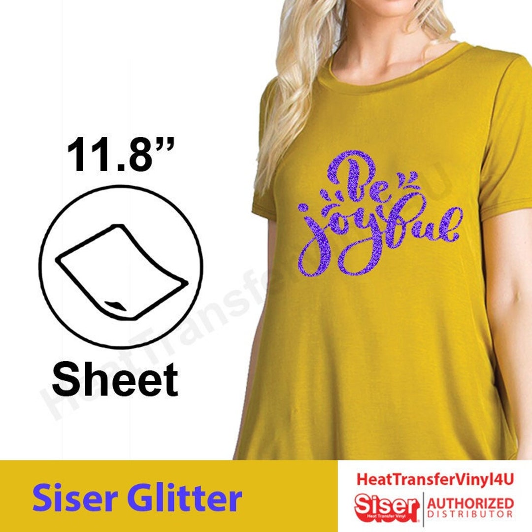 Siser Glitter Iron on Heat Transfer Vinyl 12 Inch by 12 Inch over 50