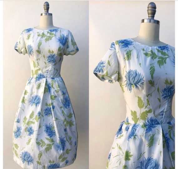 1960's vintage dress - floral vintage dress - L'Ai