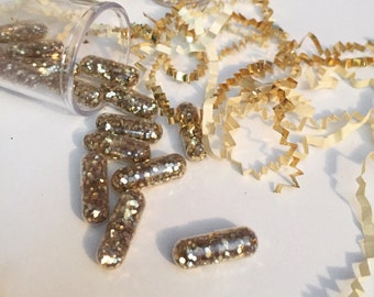 50 Glitter Pills,Glitter capsule,Sparkle Pills, Sparkle Capsule, Happy Pills, Chill Pills, Fairy pills, Rave Glitter, Funny Gift