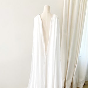 Wedding Cape, wedding bridal Shoulder cover up, Bridal Jacket cape, wedding cape, modern wedding cape, chiffon Watteau train - AIDA