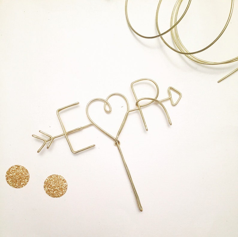 Wire Cake Topper Personalized Cake Topper Custom Cake | Etsy