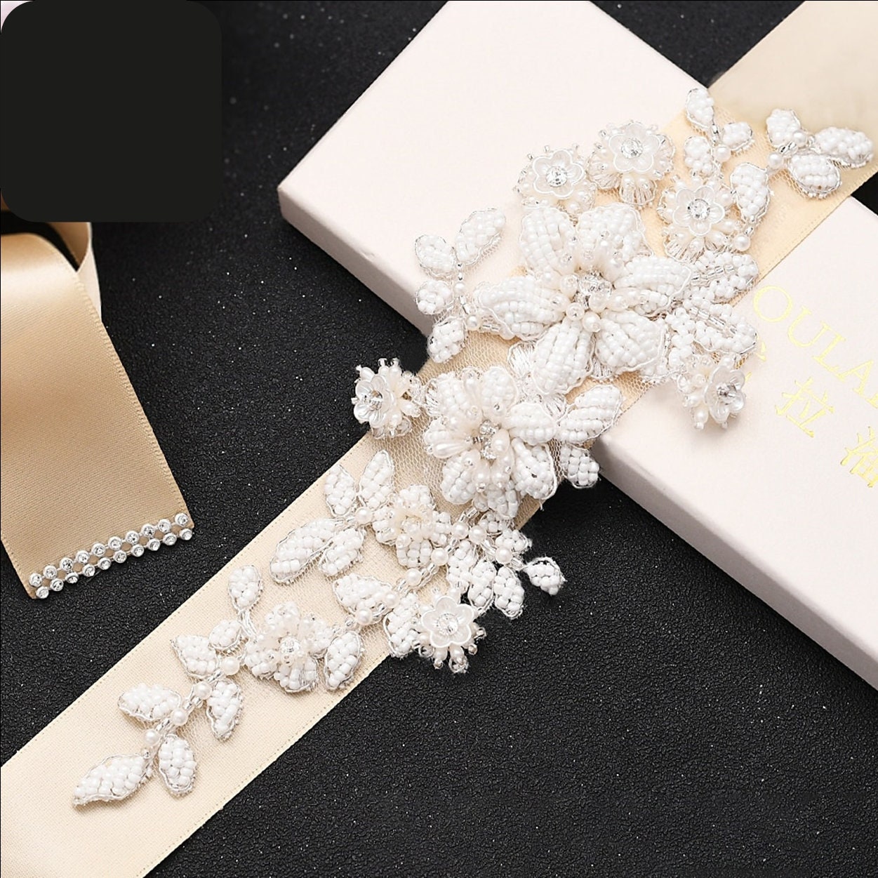 Pearl Sash Wedding Belt, Ivory Bridal Belt with Pearls and Crystals, 1 Width Full Waist Handmade Wedding Belt, Wedding Dress Belt