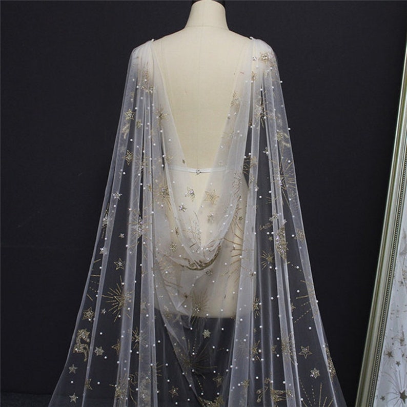 tulle cape veil