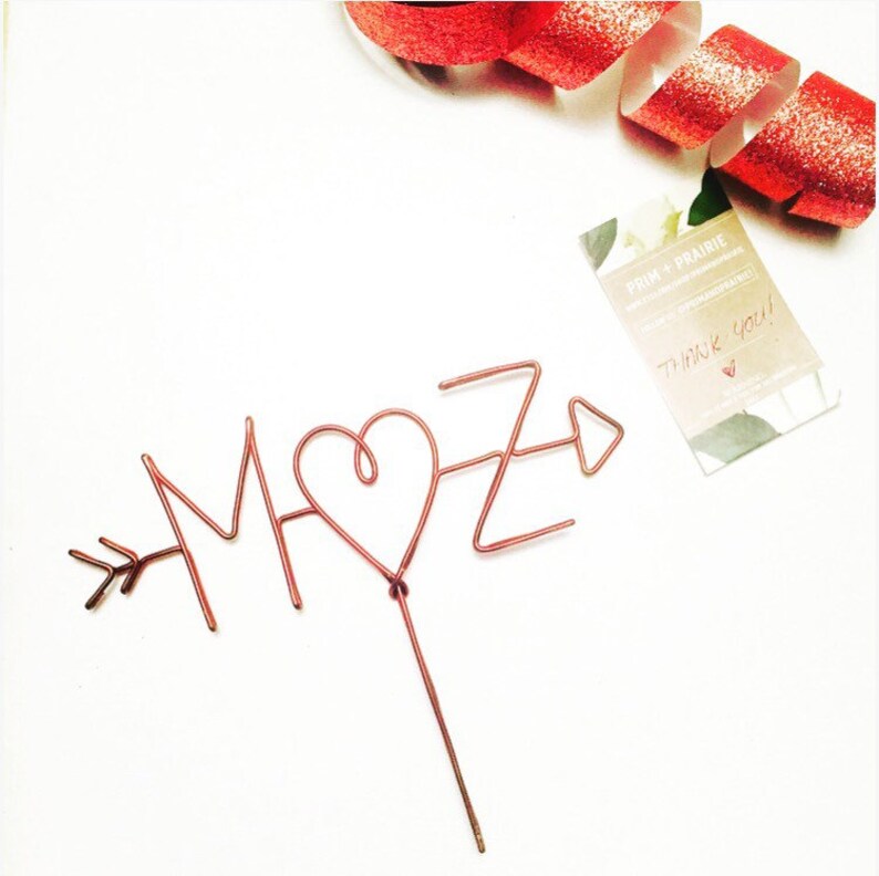 Wire Cake Topper Personalized Cake Topper Custom Cake | Etsy