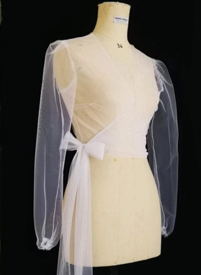KILAN // Tulle Wedding Bolero Shoulder Cover Jacket Wrap - Etsy Canada