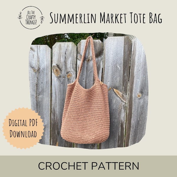Crochet Pattern for Summerlin Market Tote Bag