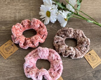 Velvet Scrunchies - Crocheted Handmade