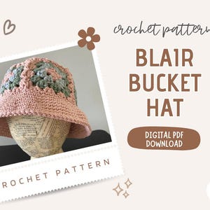 Crochet Pattern for Blair Bucket Hat