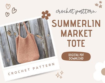 Crochet Pattern for Summerlin Market Tote Bag