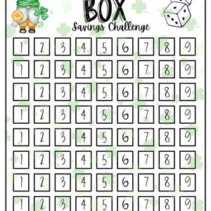 Maart St. Patrick&#39;s Day Shut the Box Savings-uitdaging