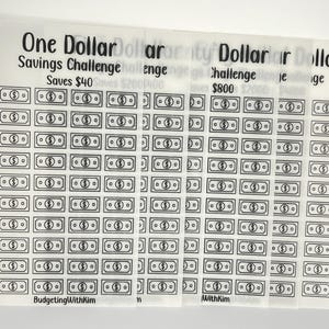 Dollar Savings Challenges || One, Five, Ten, Twenty, Fifty and One Hundred Dollars || set