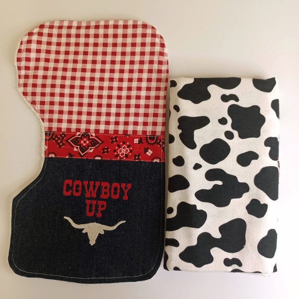 Longhorn Cows - Burp Cloth Set main image 0