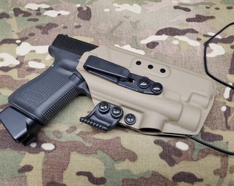 Black Kydex IWB Holster for Glock 17 22 RMR Optic Cut Olight PL-2 Valkyrie