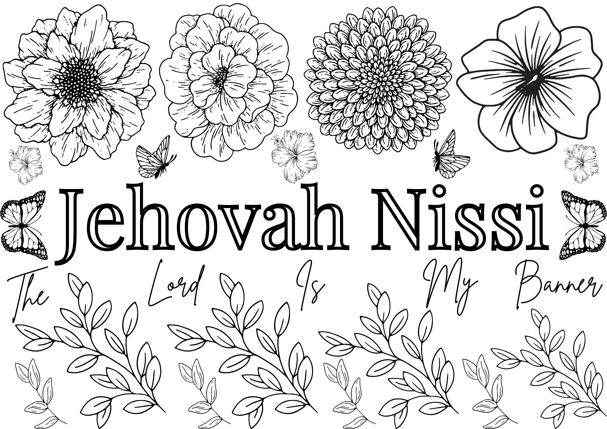 A.S.-K.S. Names of God Adult Coloring Printable Pages (8 Page Digital ...