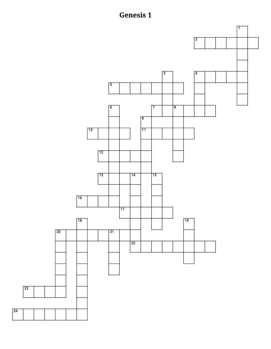 Crossword Puzzle Books Created From Every Book/chapter of the Bible