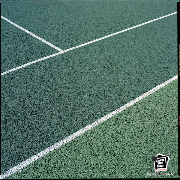 Duece - Premium Minimalist Tennis Court Photograph by Pro Photographer. Decorative Wall Art Sports Print. Geometry and Design.