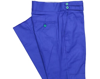 Mens Gurkha Pants, Purple Textured, Slim Straight High Waist, Flat Front Dress Trousers, Formal Wedding, Casual Chinos, Handmade Size 32