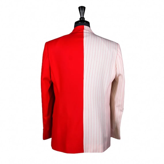 Mens Blazer Red White Striped Wool Formal Tuxedo Suit Jacket Groom Wedding Party Evening Dinner Sport Coat Handmade Designer Italy 40R Etsy