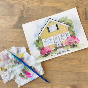 House Portrait - Home Painting - Watercolor House