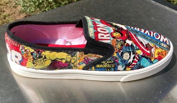 marvel comic strip canvas shoe Marvel comic strip canvas shoe